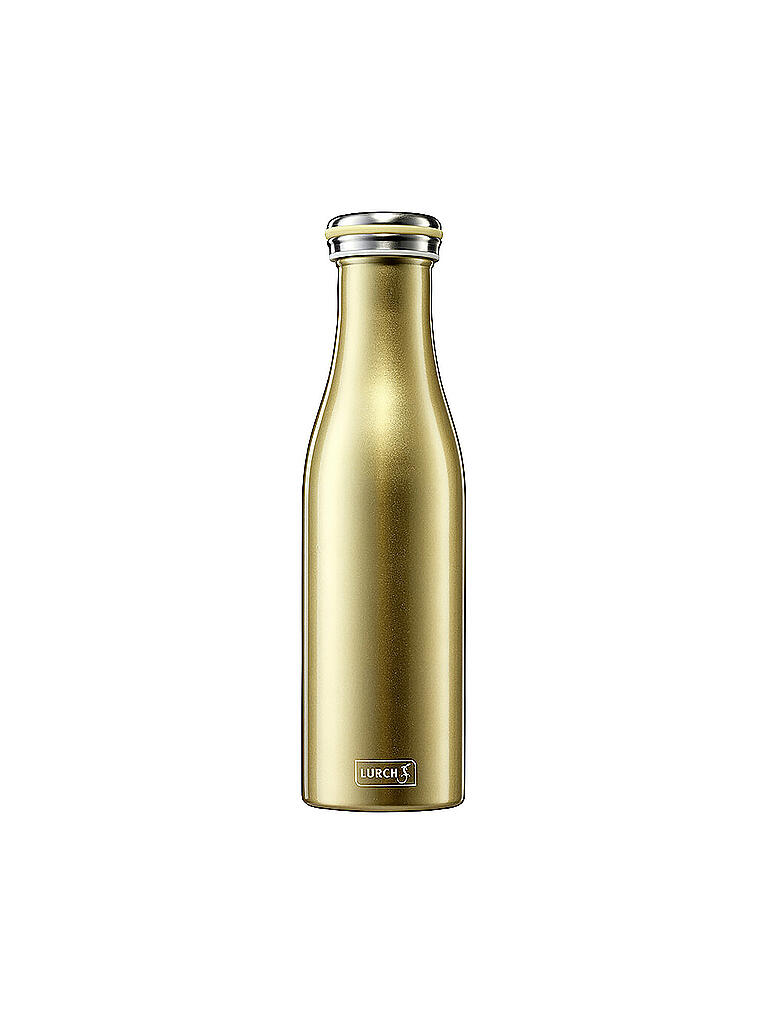 LURCH Isolierflasche Thermosflasche Edelstahl 0 5l Gold Metallic Gold